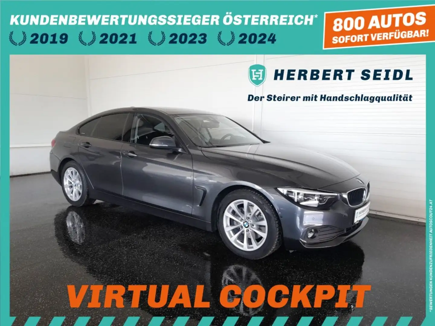 BMW 420 d Gran Coupe Aut. *SKY / VOLL LED / NAVI / AHV & 360° KAMERA / E-SITZE & MEMORY / 2-ZONEN-KLIMA* Grau - 1