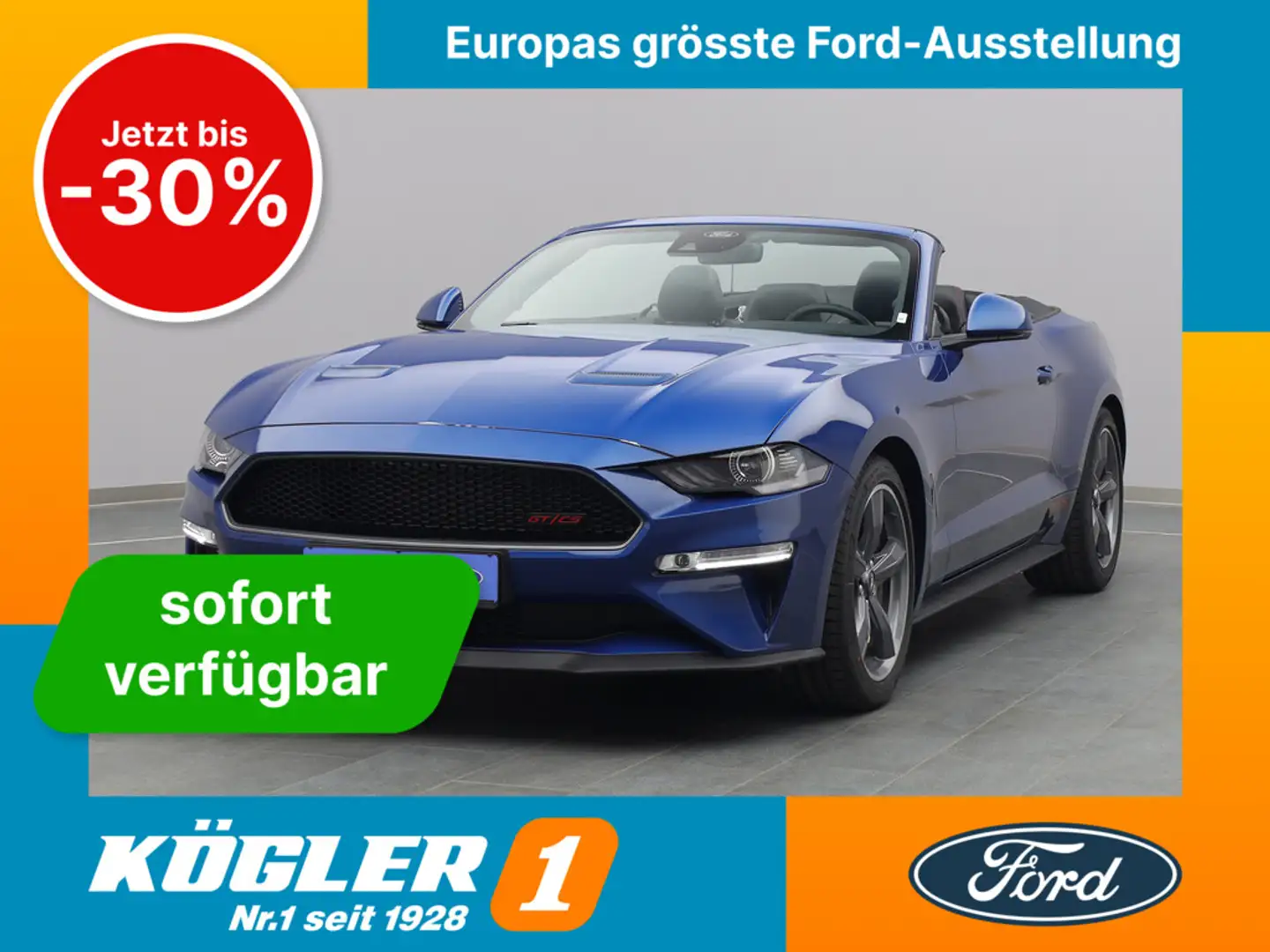 Ford Mustang GT Cabrio V8 California Special -21%* Blau - 1