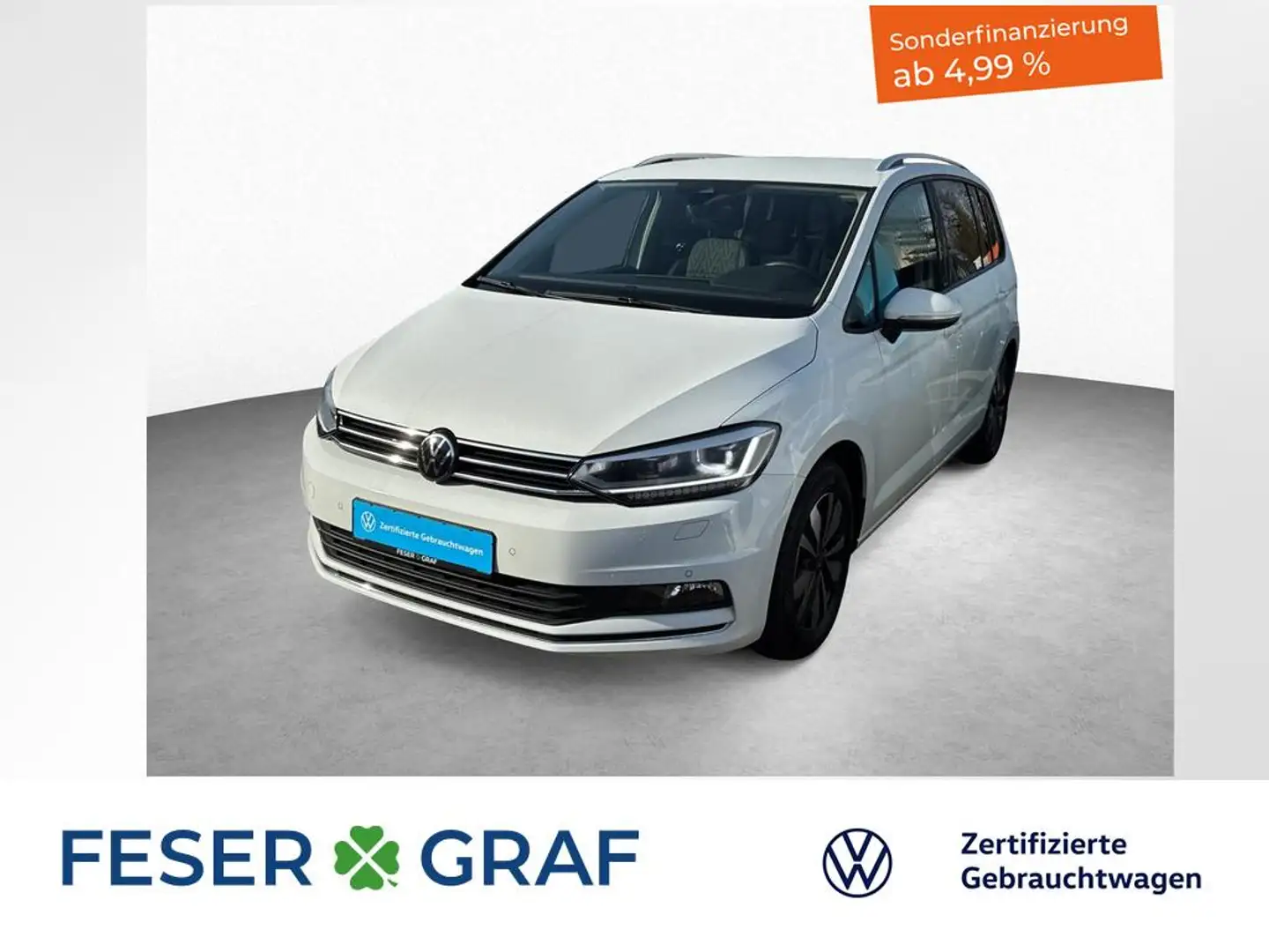 Volkswagen Touran MOVE 1.5 TSI 7-DSG 7-SITZER AHK KAMERA LED Blanco - 1