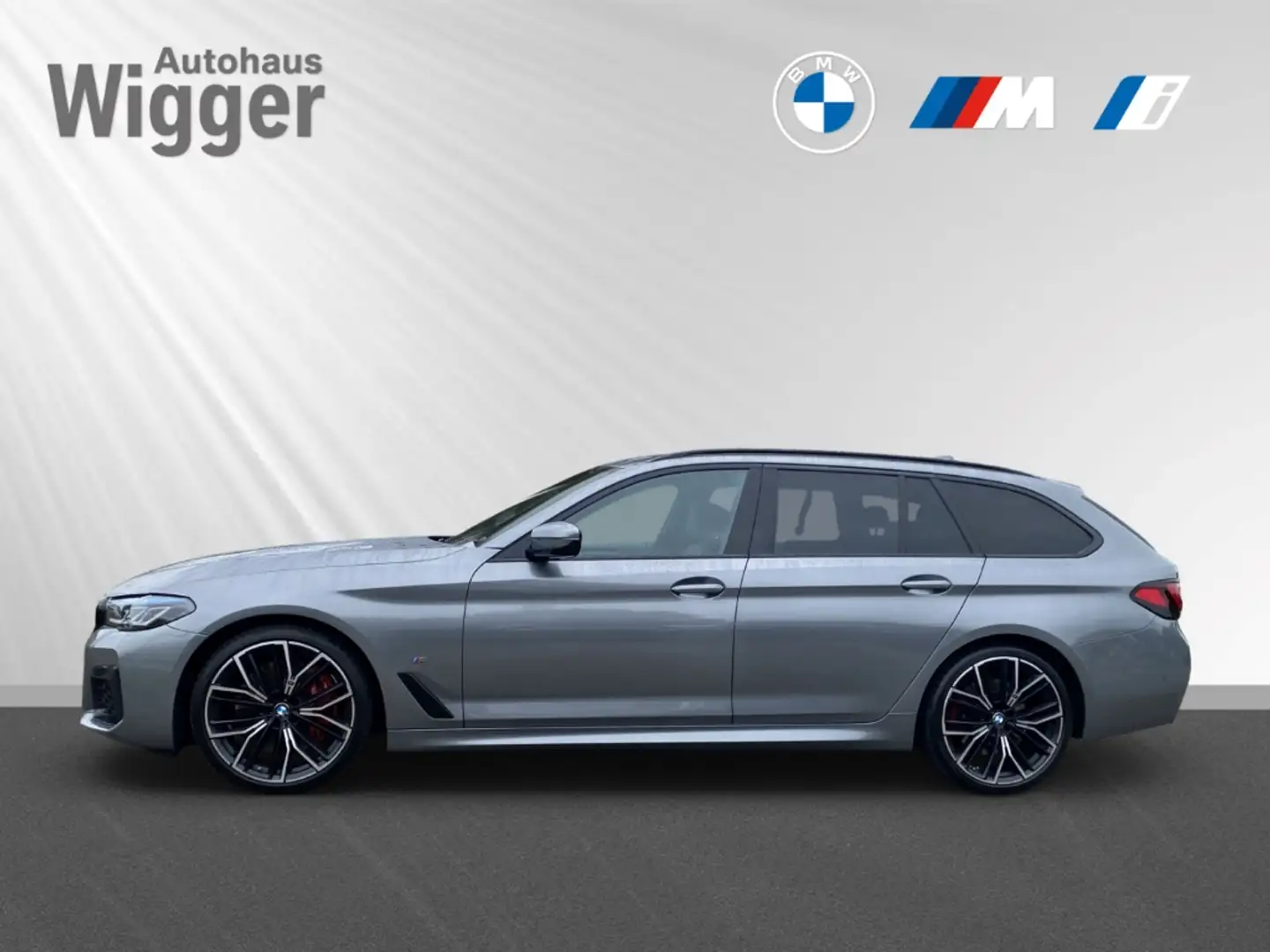 BMW 530 d M Sport touring/HUD/AHK/Panodach/Navi/Leder Gris - 2