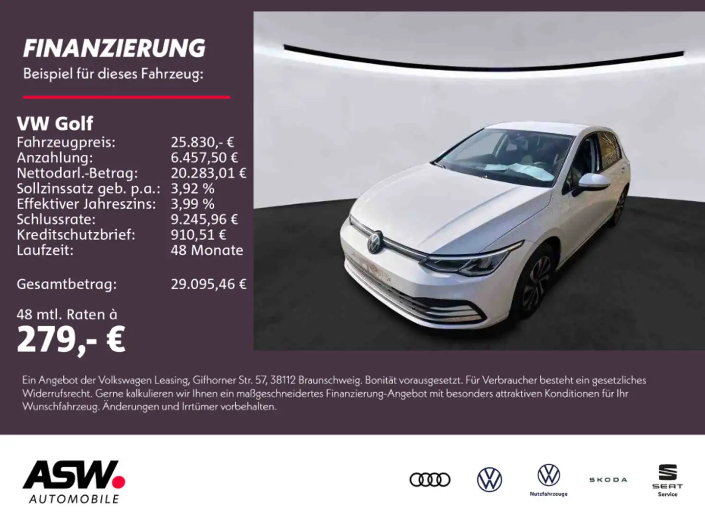 Volkswagen Golf Active 1,5eTSI DSG LED NAVI HUD RFK ACC SHZ Weiß - 1