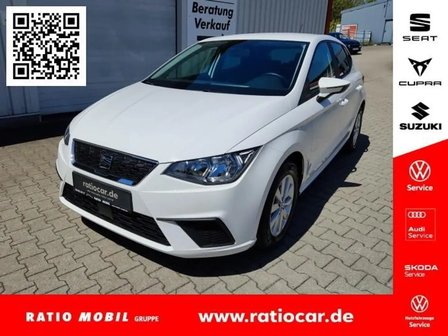 SEAT Ibiza IBIZA STYLE 1.0 ECO TSI SITZHEIZ. EPH FULL-LINK Blanc - 1