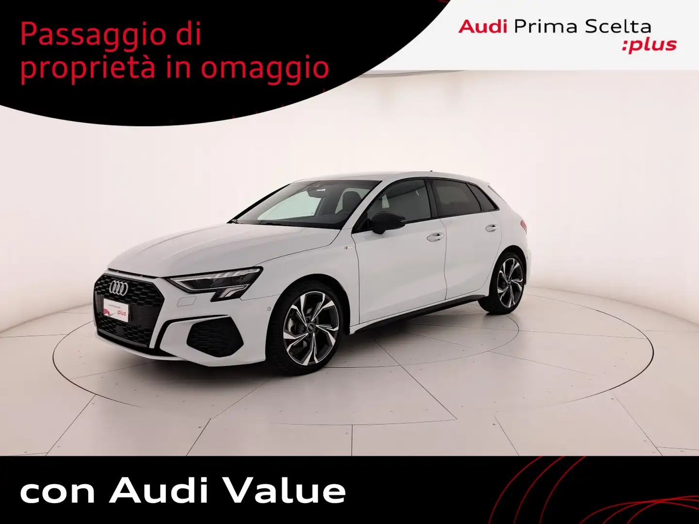 Audi A3 sportback 30 2.0 tdi s line edition s-tronic Bianco - 1