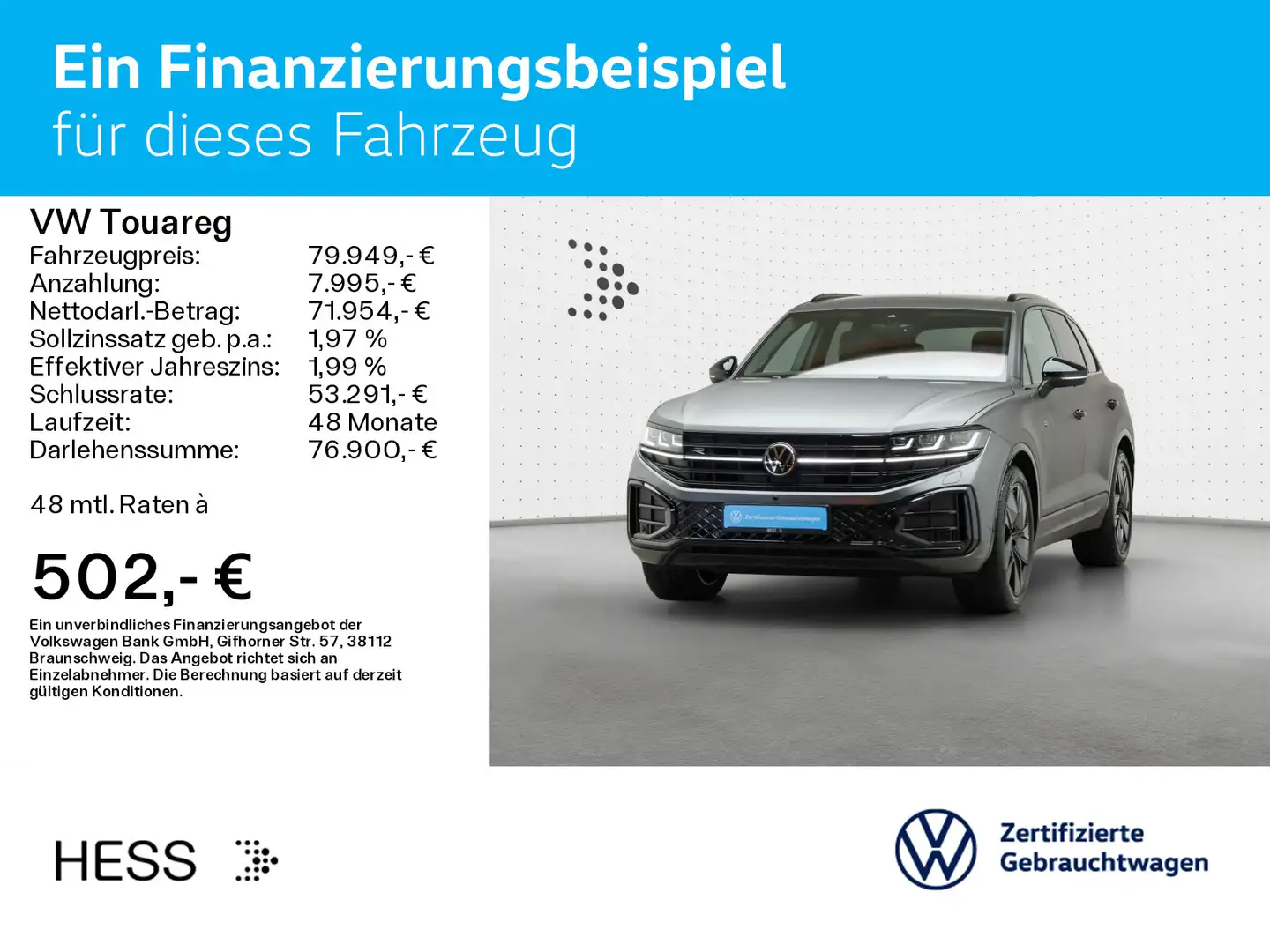 Volkswagen Touareg 3.0 TDI DSG R-LINE*BLACK-STYLE*IQ.LIGHT* Grau - 2