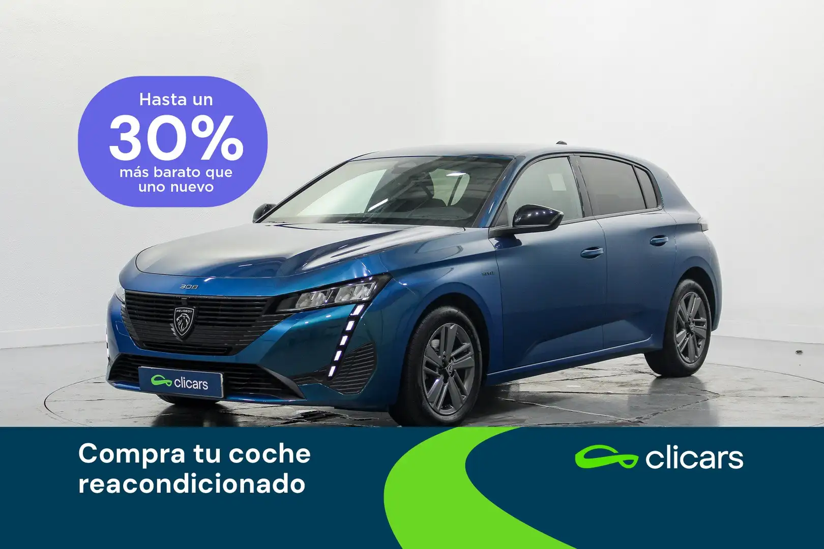 Peugeot 308 1.2 PureTech S&S Style EAT8 130 Bleu - 1