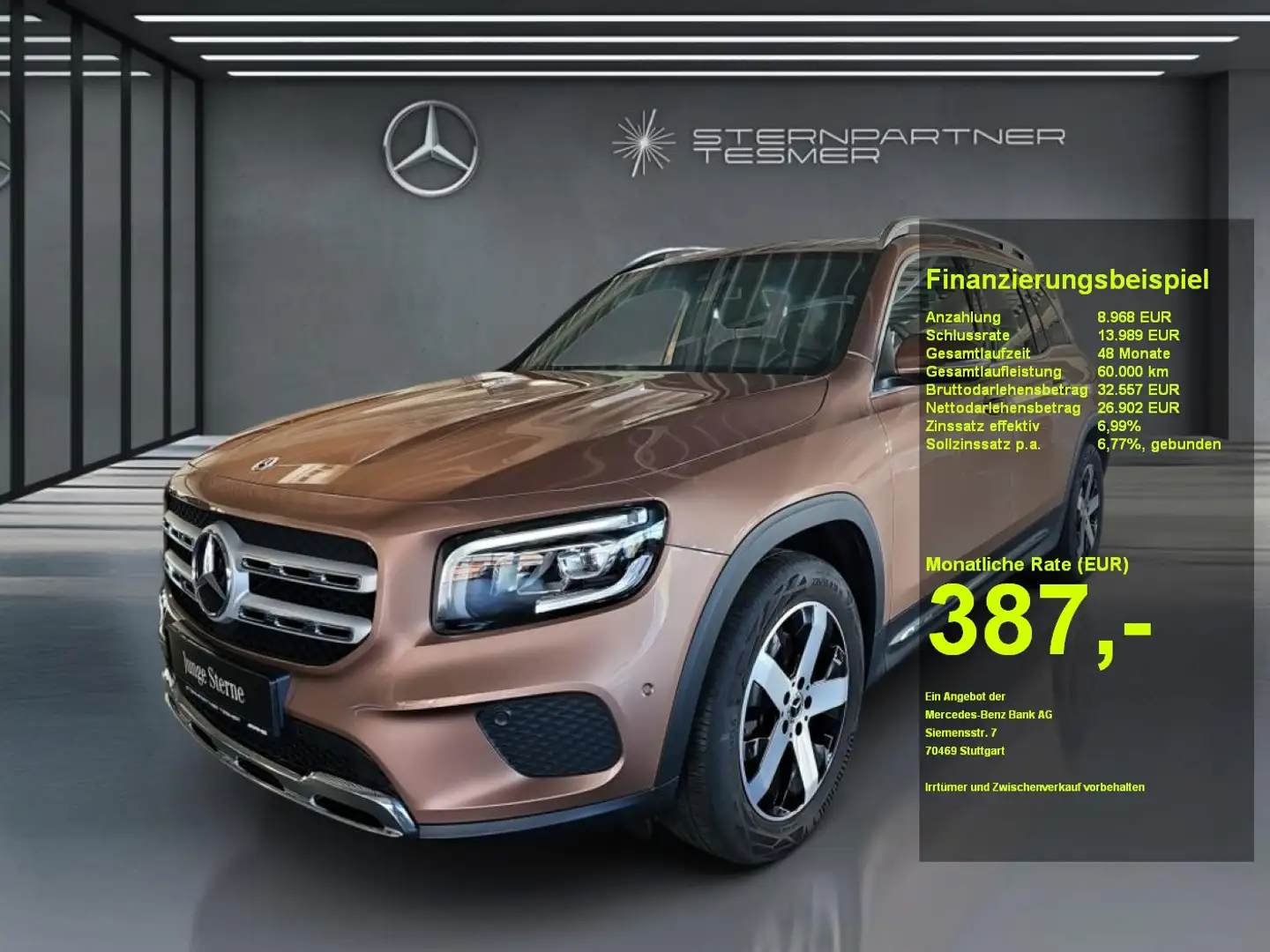 Mercedes-Benz GLB 200 d PROGRESSIVE+KAM.+MBUX+LED+TEMPOMAT+AHK Or - 1