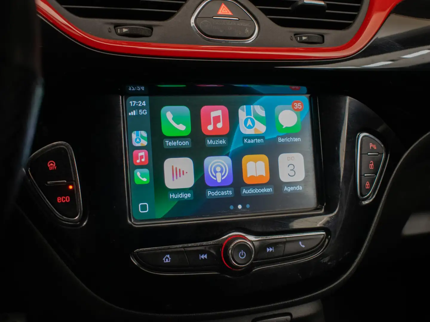 Opel Corsa 1.0 Turbo Color Edition Sport (APPLE CARPLAY,NAVI, Rood - 2