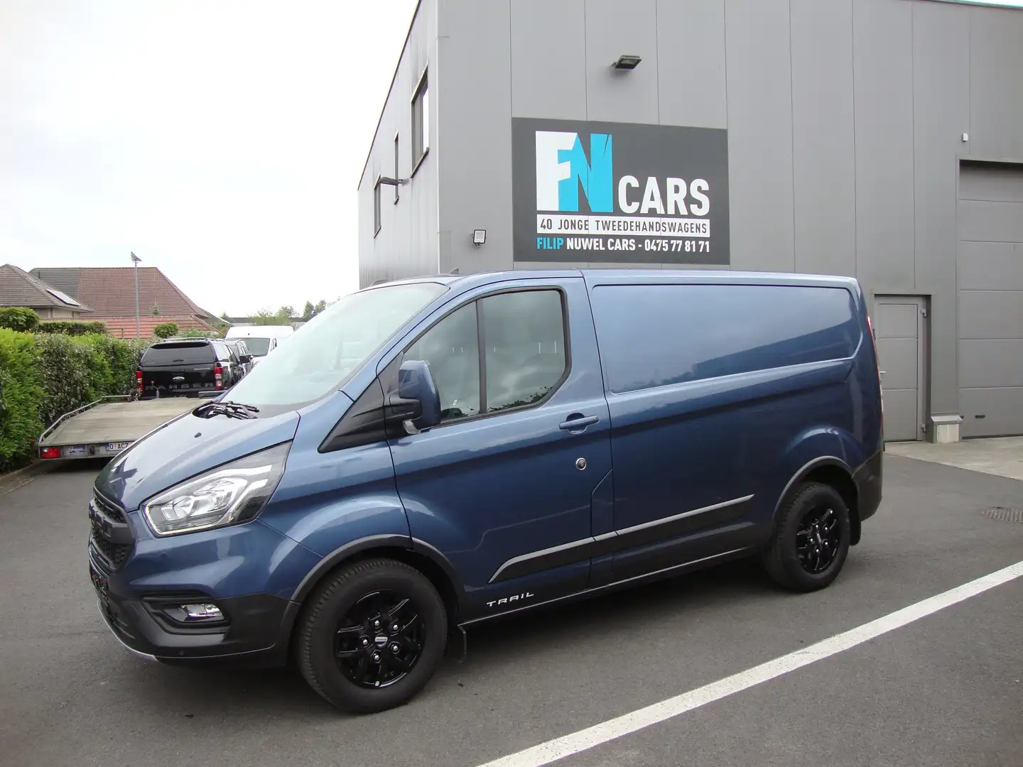 Ford Transit Custom 2.0 tdci, L1H1, trail, leder, gps, 2023, camera Blauw - 1