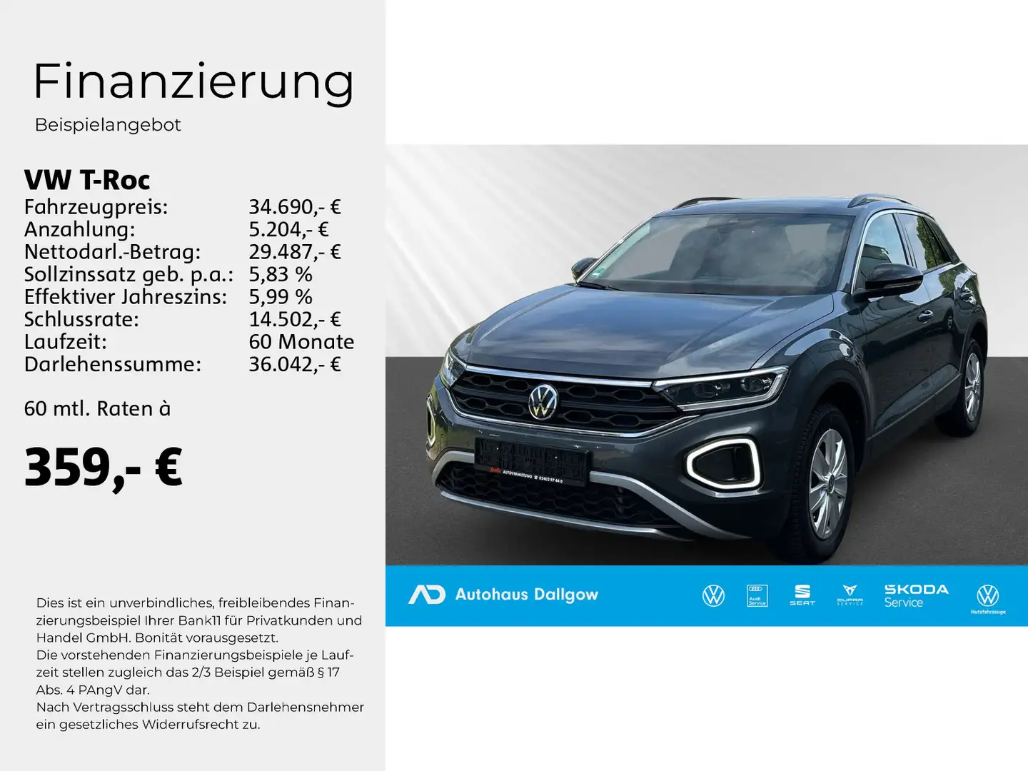 Volkswagen T-Roc GOAL 1.5 l TSI 150 PS*DSG LED+PDC+Navi+RFK Gris - 2