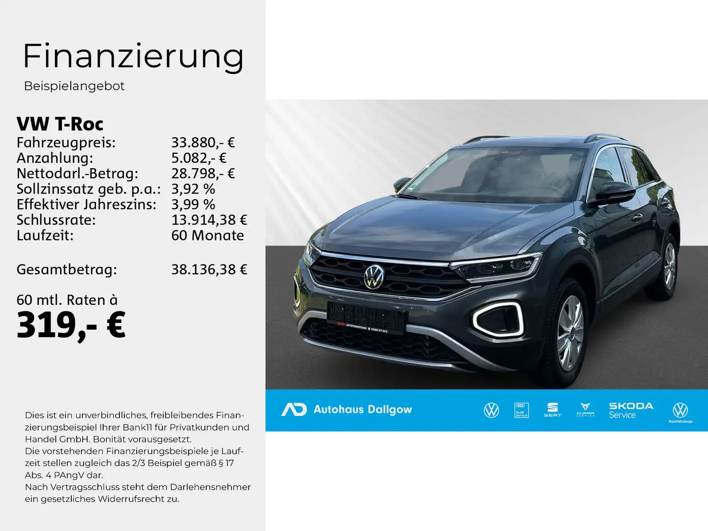 Volkswagen T-Roc GOAL 1.5 l TSI 150 PS*DSG LED+PDC+Navi+RFK Gris - 2