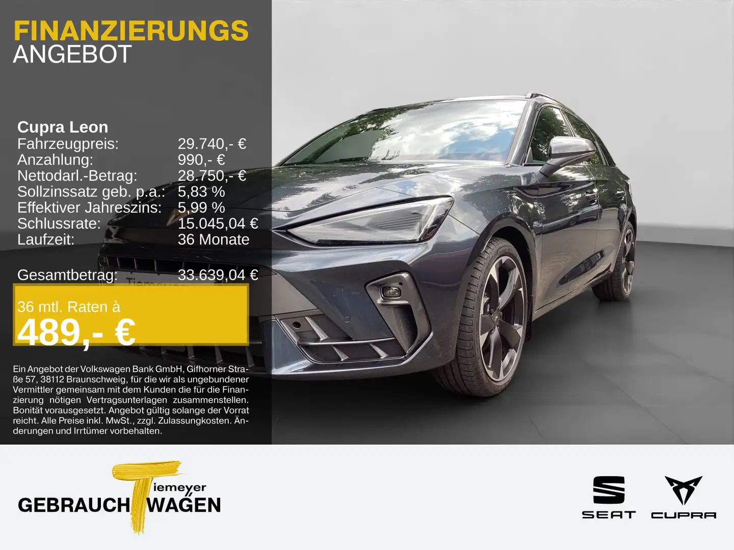 CUPRA Leon Sportstourer 1.5 eTSI DSG LM18 AHK KAMERA A Grau - 1