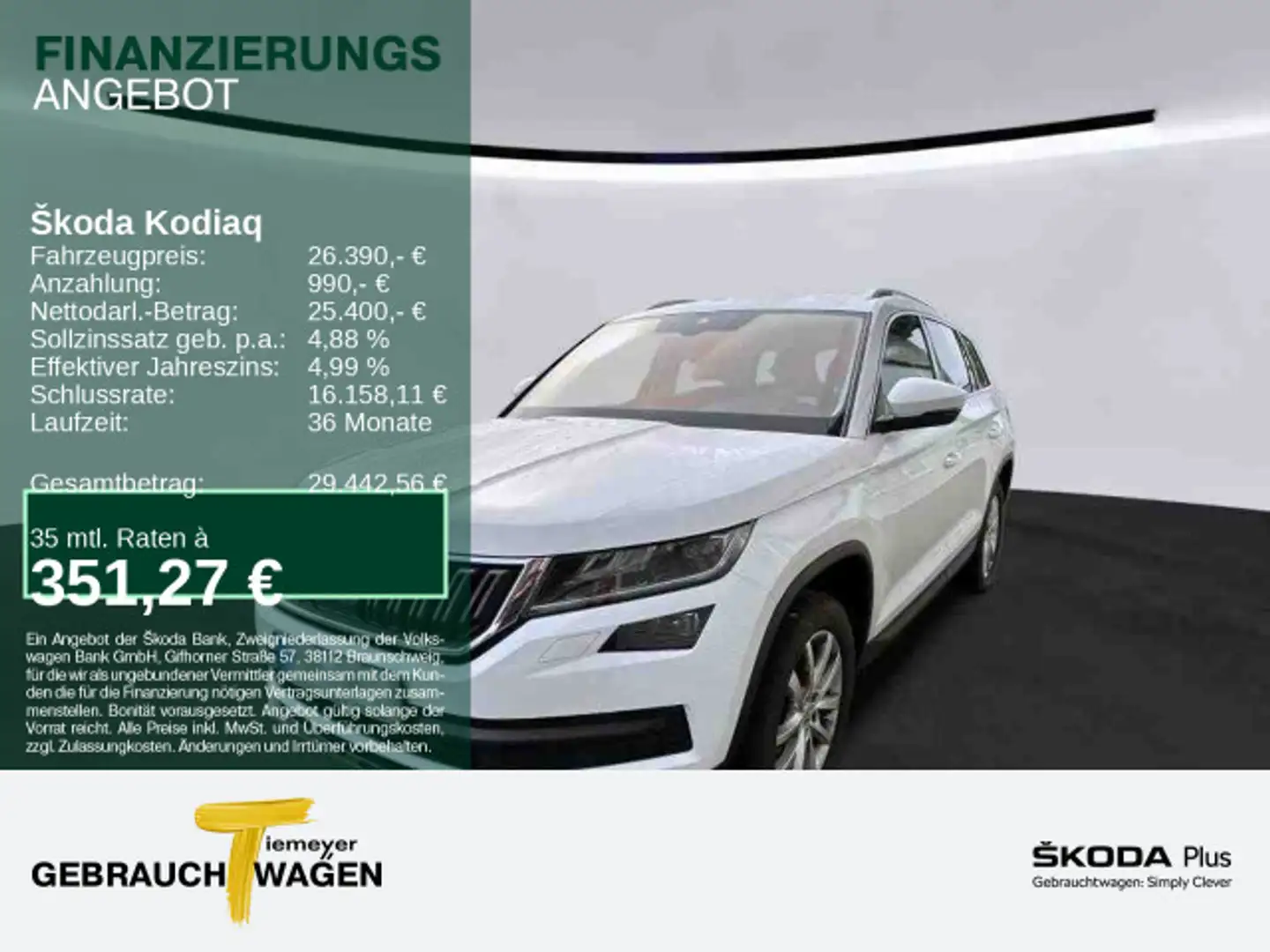 Skoda Kodiaq 1.5 TSI DSG STYLE NAVI ASSIST KAMERA MEMO Weiß - 1