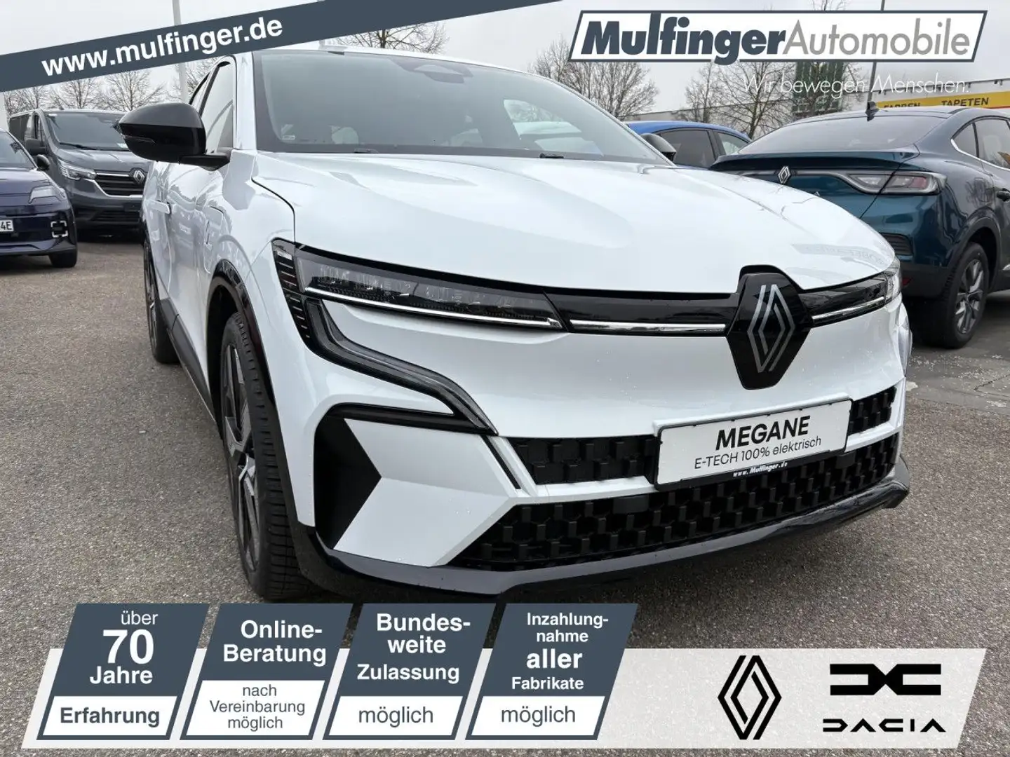 Renault Megane E-Tech 100% ele Techno 220 Comfort Range Weiß - 1
