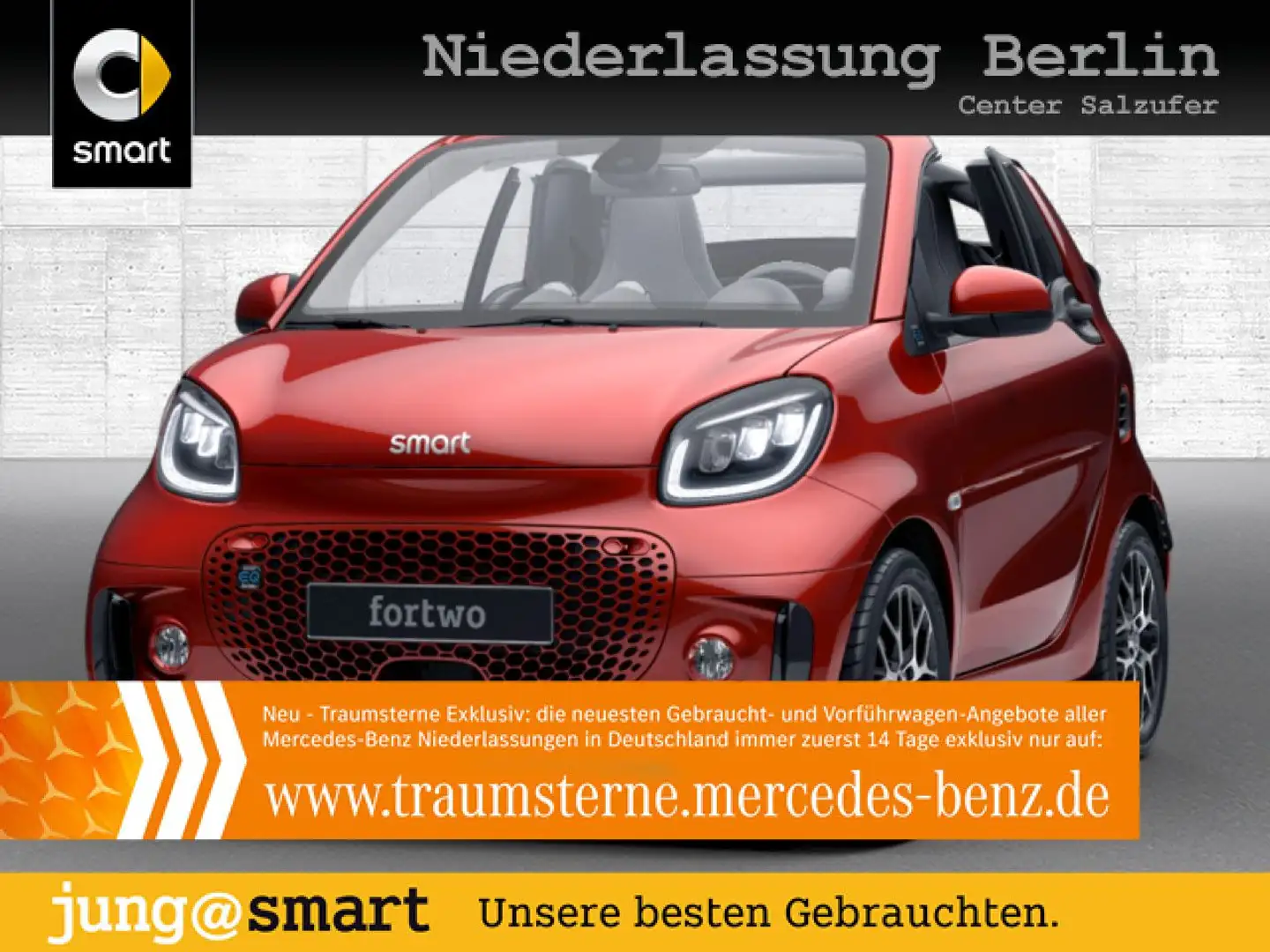 smart forTwo EQ 60kWed pulse SHZ Ambiente Dig Radio Rood - 1