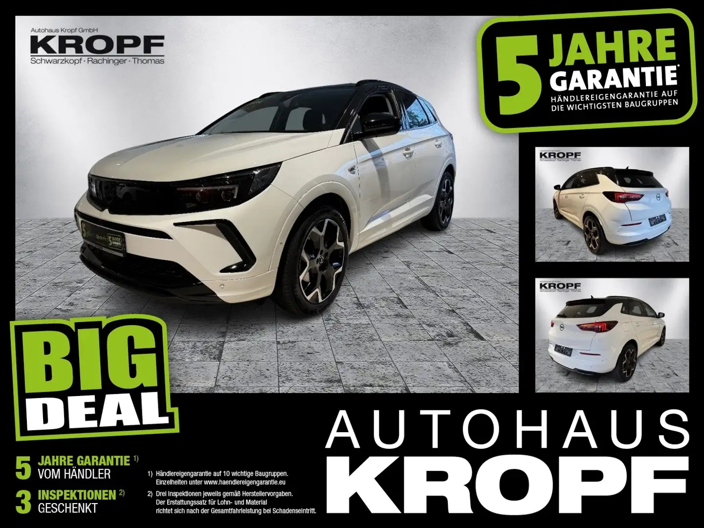 Opel Grandland 1.5 D ACC+Alcantara+Navi Weiß - 1