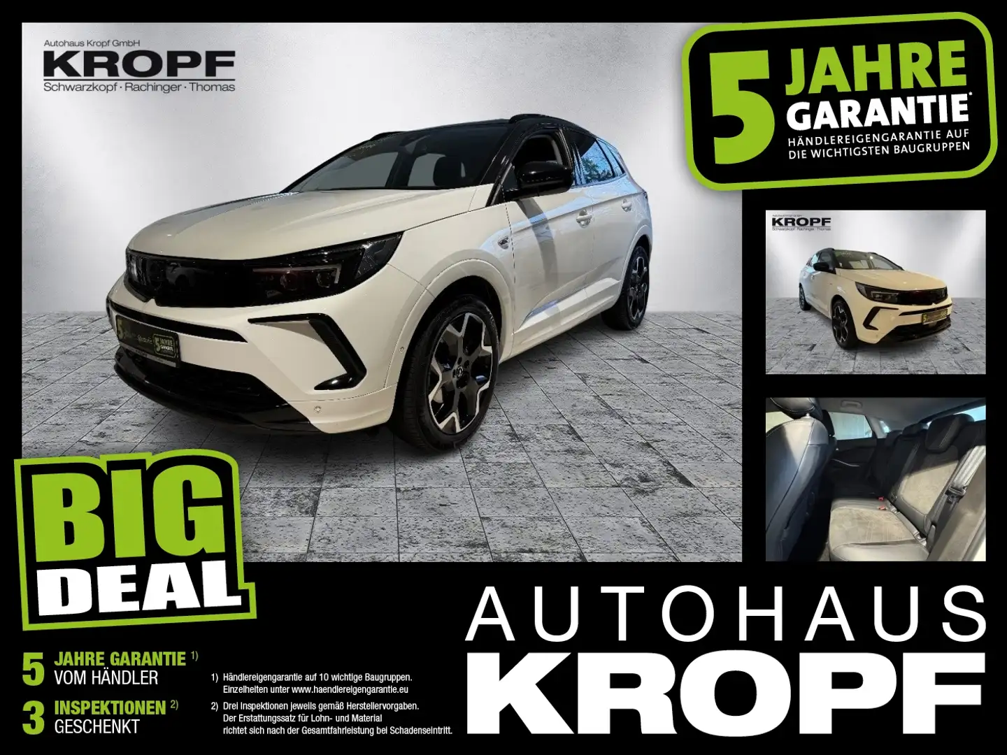 Opel Grandland 1.5 D Fin. ab 2,99% ACC+Alcantara+Navi Weiß - 1