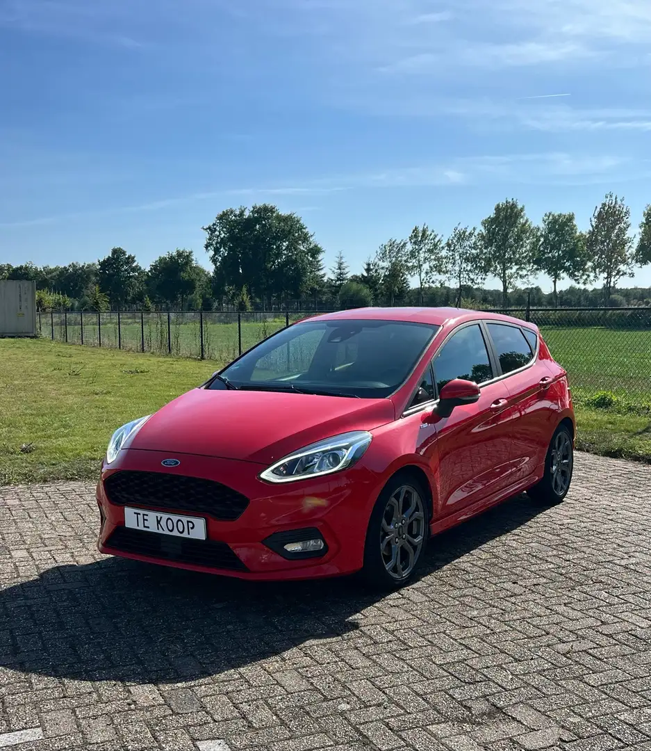 Ford Fiesta 1.0 EcoB. ST-Line | Facelift | Apple carplay | Rood - 1