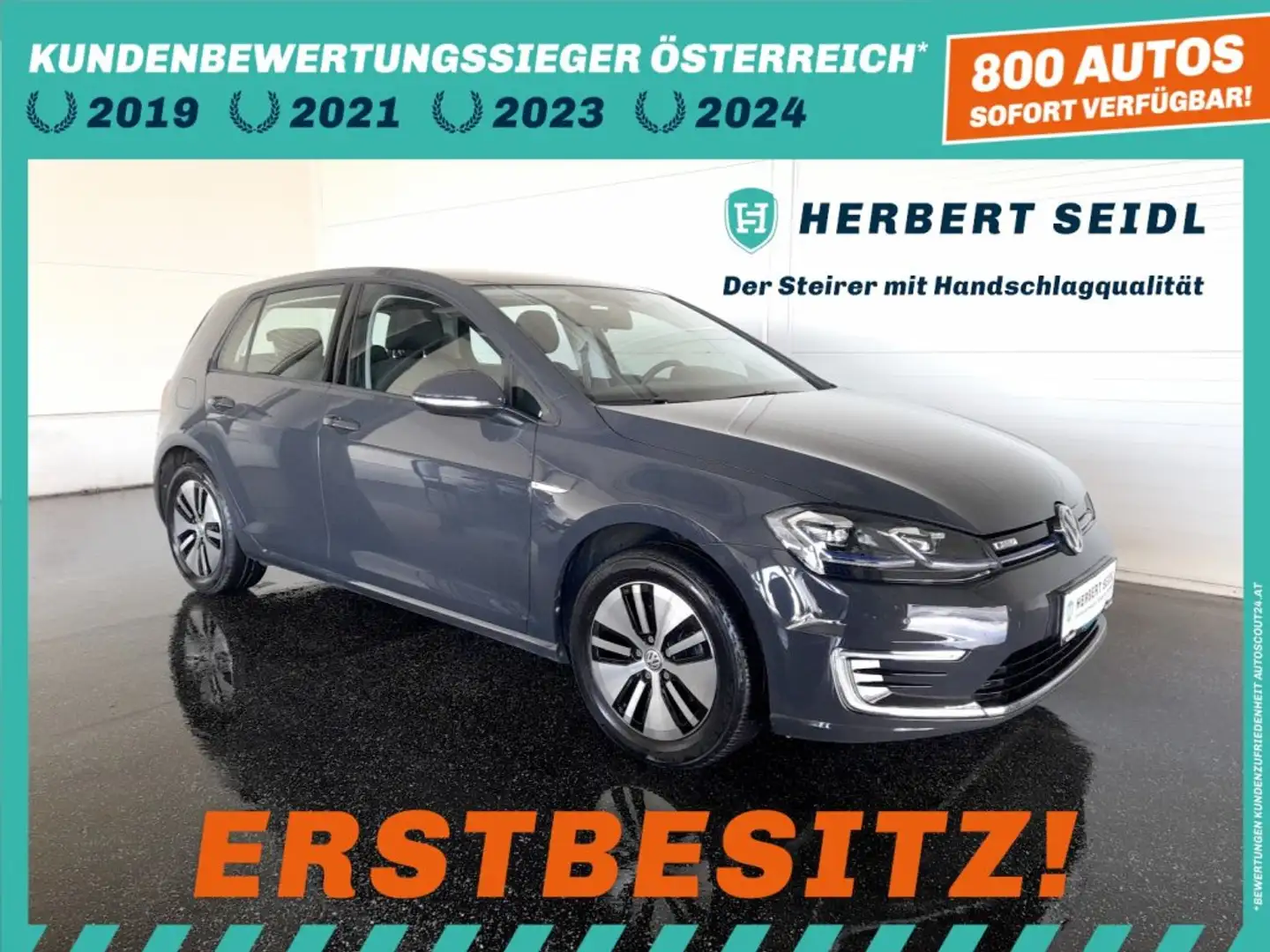 Volkswagen Golf E-GOLF 35,8kWh *CCS-LADEDOSE / LED / NAVI / PDC VO&HI / TEMPOMAT / 2-ZONEN KLIMA* Grau - 1