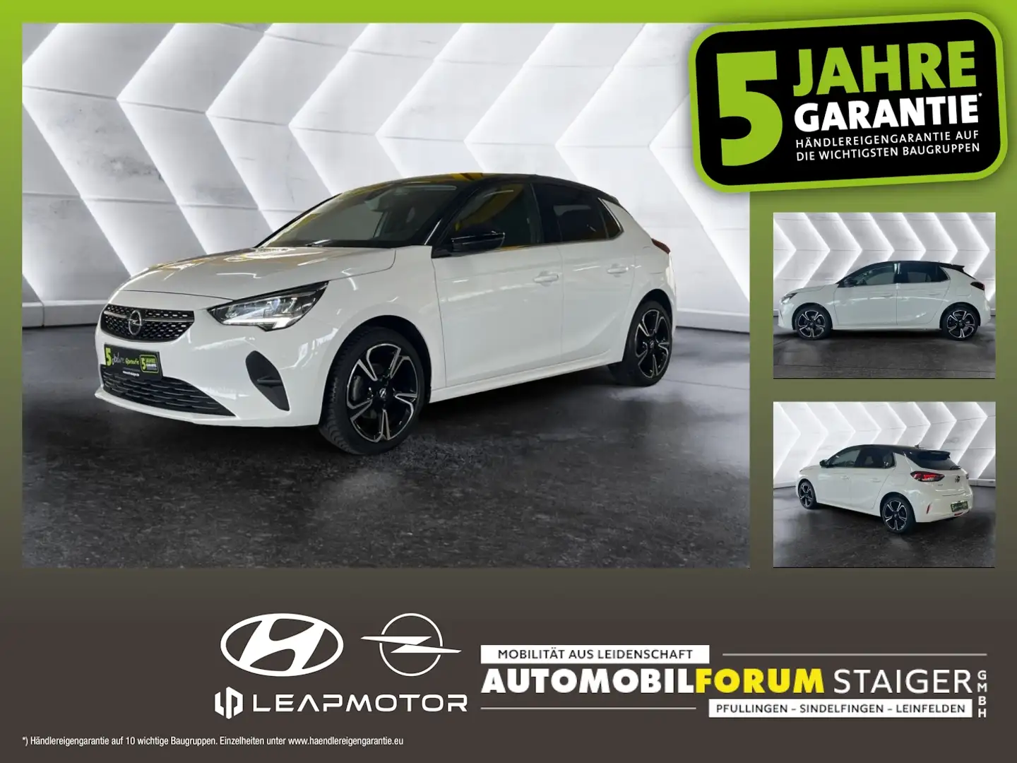 Opel Corsa F 1.2 Elegance FLA LM KAM LED PDC Leder Blanco - 1