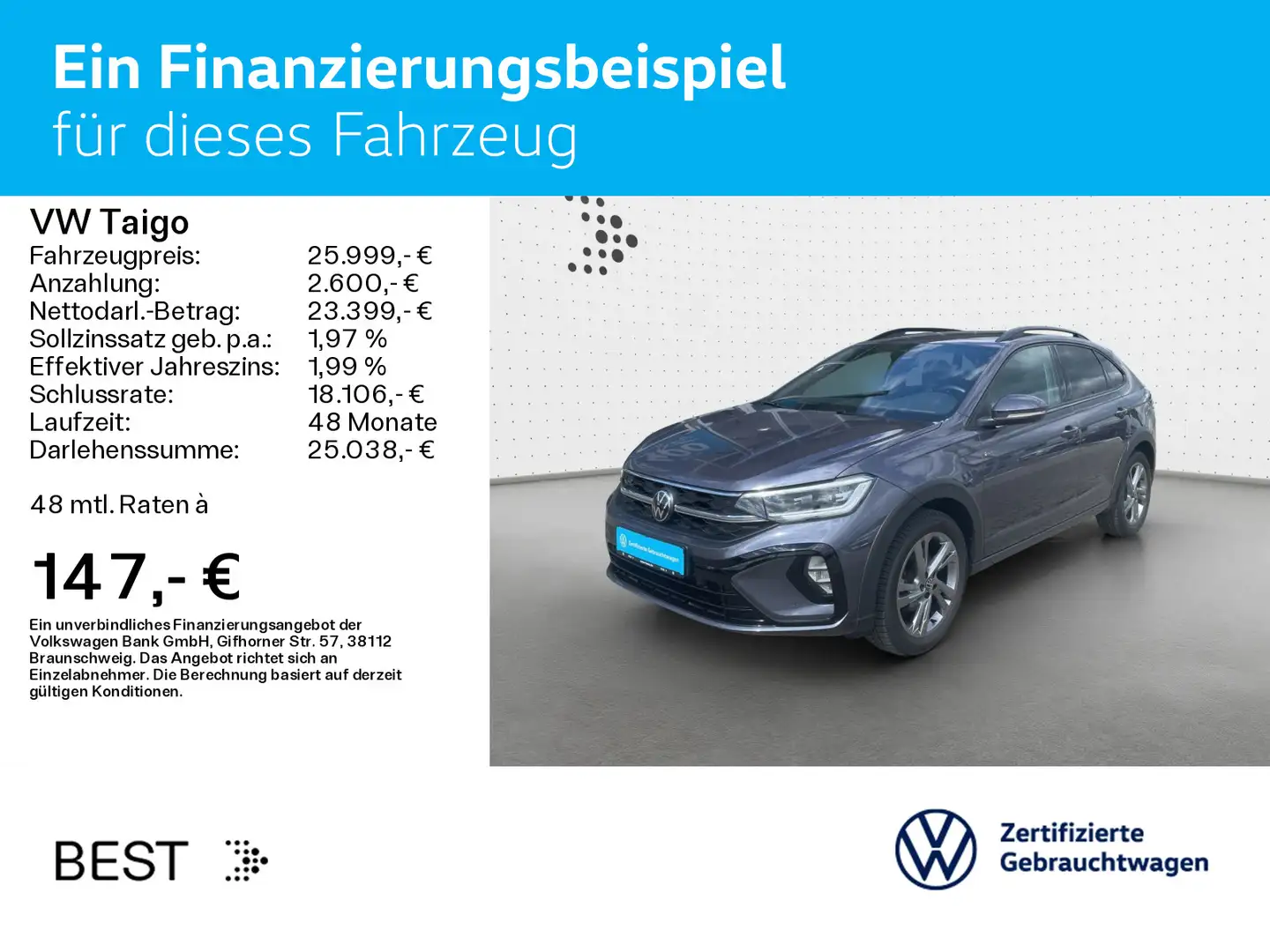 Volkswagen Taigo 1.5 TSI DSG R-LINE*IQ.LIGHT*KAMERA*NAVI*KL Gris - 2