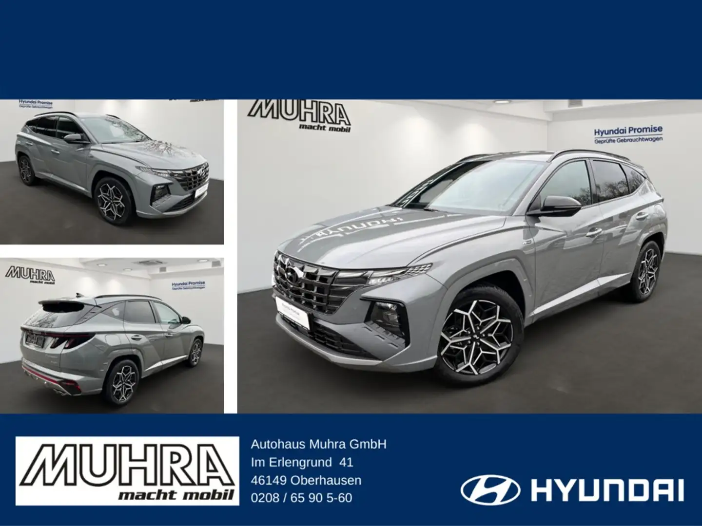 Hyundai TUCSON 1.6 PHEV N LINE AHK SitzP. 360 19"LM Grey - 1