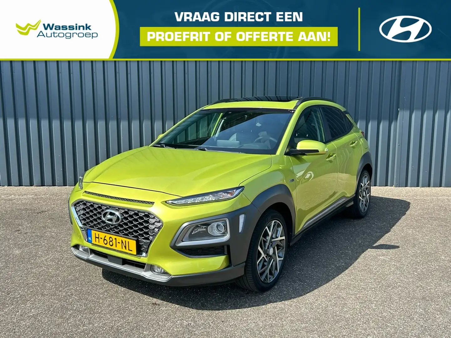 Hyundai KONA 1.6 T-GDI 141pk 2WD 7 DCT Premium I Leer I Schuif/ Vert - 1