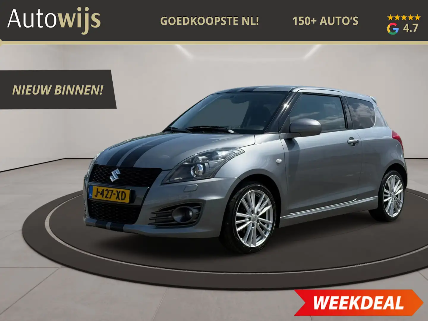 Suzuki Swift 1.6 Sport|136PK|Stoelverw|Xenon|Bluetooth Gris - 1