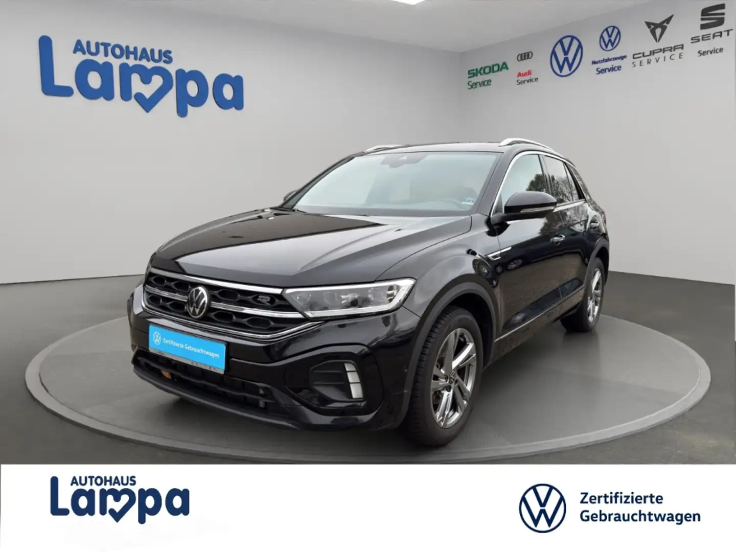Volkswagen T-Roc R-Line 1.5 TSI DSG,ACC,AHK,RFK,PDC,SHZ,LED Schwarz - 1