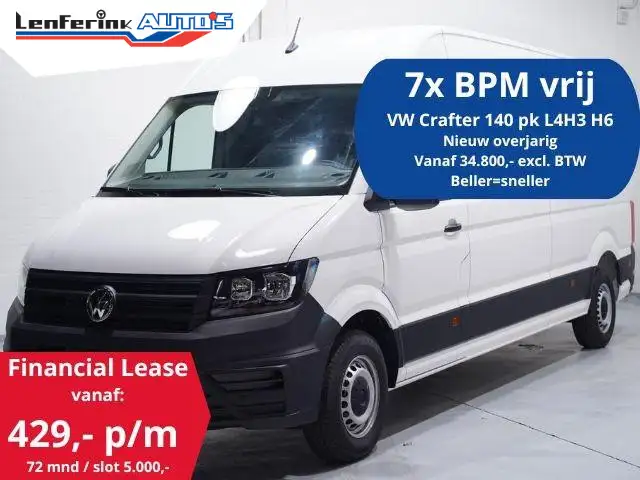 Volkswagen Crafter 2.0 TDI 140 pk L4H3 Airco, Cruise Control Geveerde