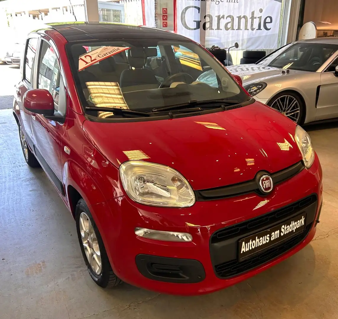 Fiat Panda Lounge-Automatik-Panorama-Klima-Garantie Rot - 2