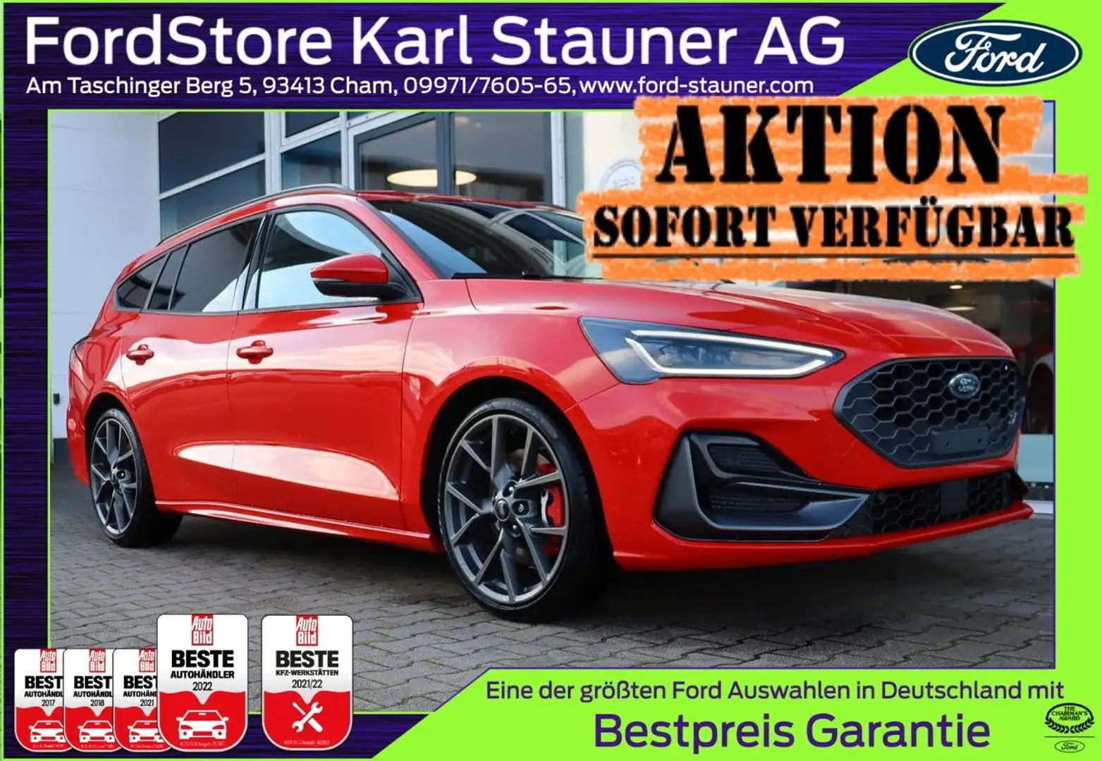 Ford Focus ST Turnier X 2.3 EcoBoost 4,99% FIN* Roşu - 1