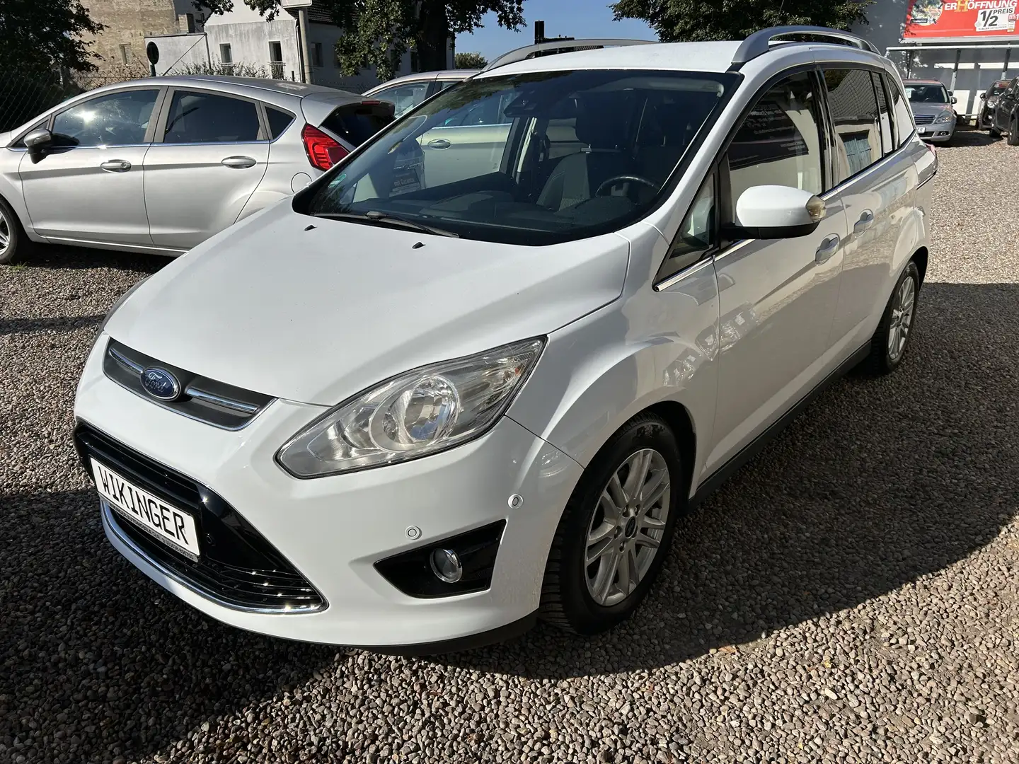 Ford Grand C-Max Titanium 1.0 EB * Zahnriemen neu * HU 07.27 * TOP Weiß - 1