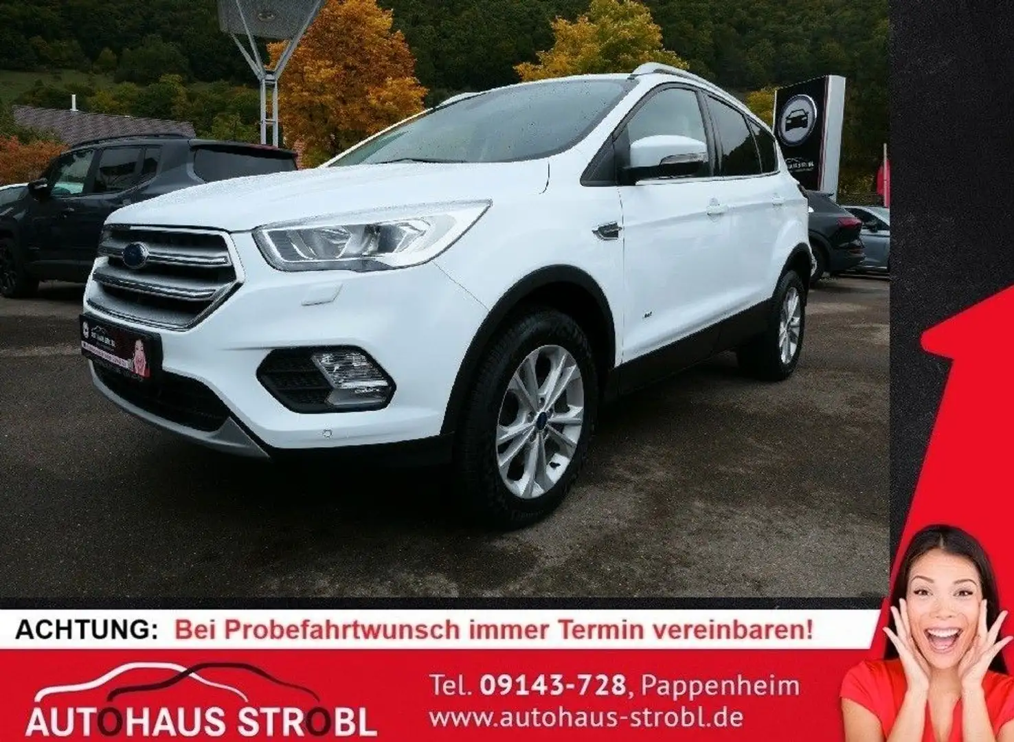 Ford Kuga 2,0 4x4 AHK/Active Park Assist/Mirror Link Weiß - 1