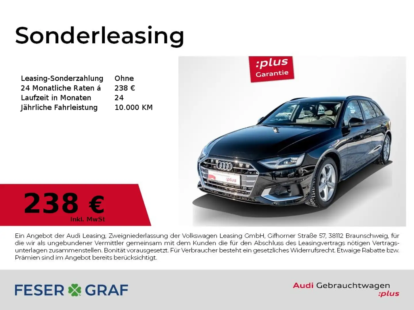 Audi A4 Avant 35 TFSI S tronic /Leder/ACC/Navi+/Kamera Schwarz - 1