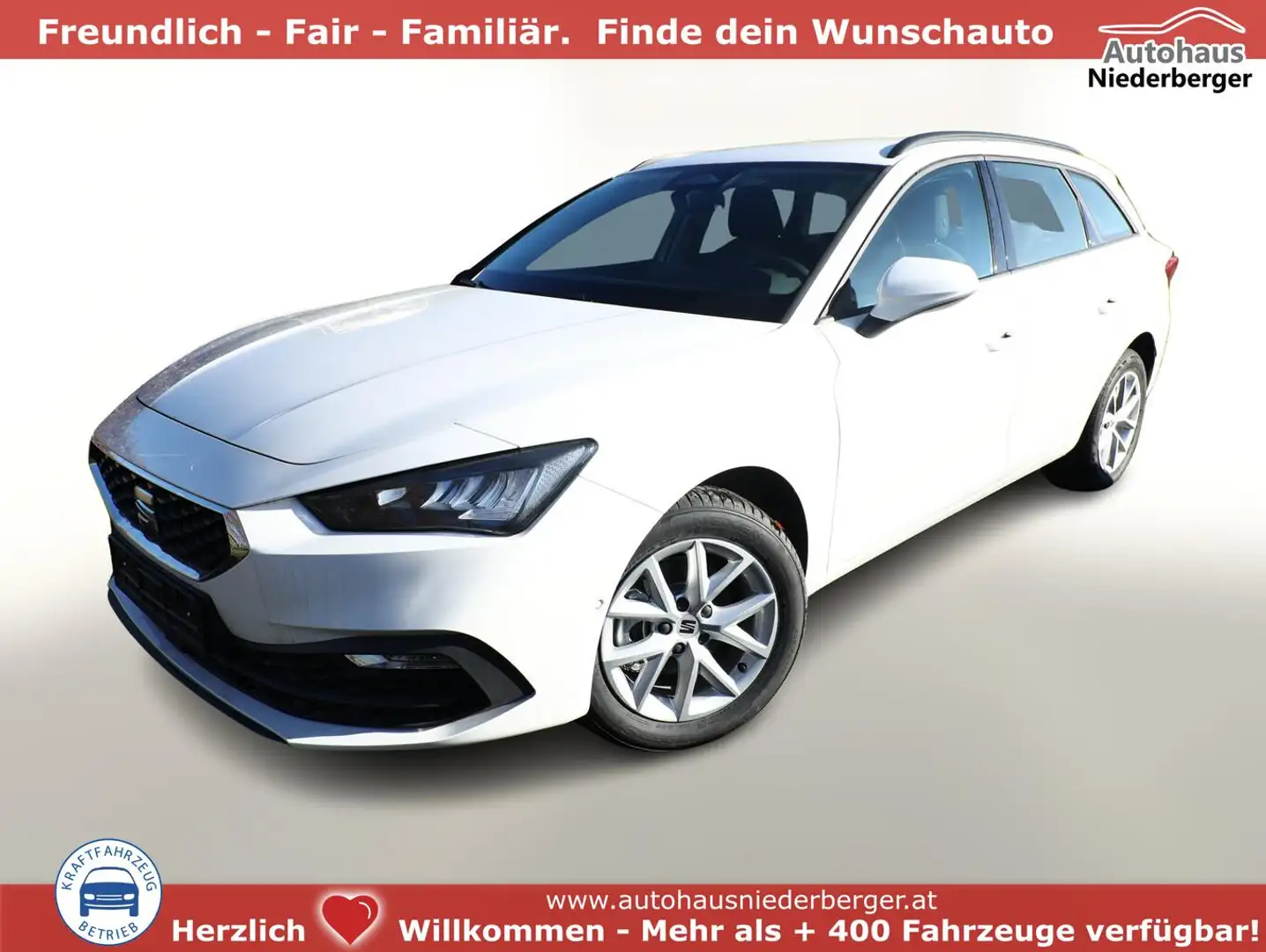 SEAT Leon Sportstourer Style ST 1.5 eTSI 115 DSG LED Visi... Blanc - 1