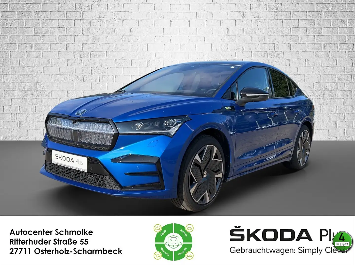 Skoda Enyaq Enyaq iV RS Coupé 4x4*HUD*Garantie*Leder*Massage Blau - 1