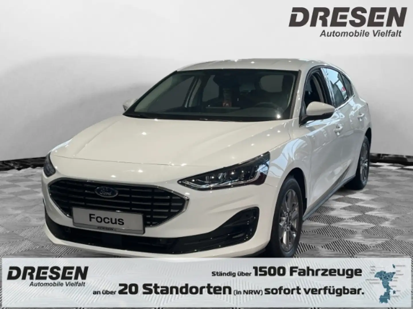 Ford Focus Titanium 1,0l EB Navi LED Kurvenlicht ACC Apple Ca Weiß - 1
