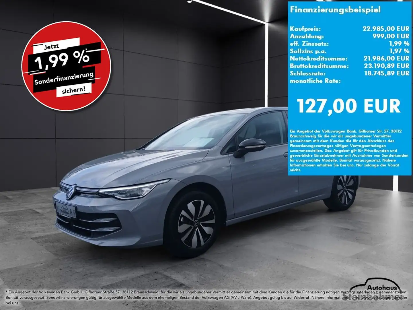 Volkswagen Golf Facelift Goal 1.5TSI LED NAV AHK ACC SHZ Navi Grijs - 1