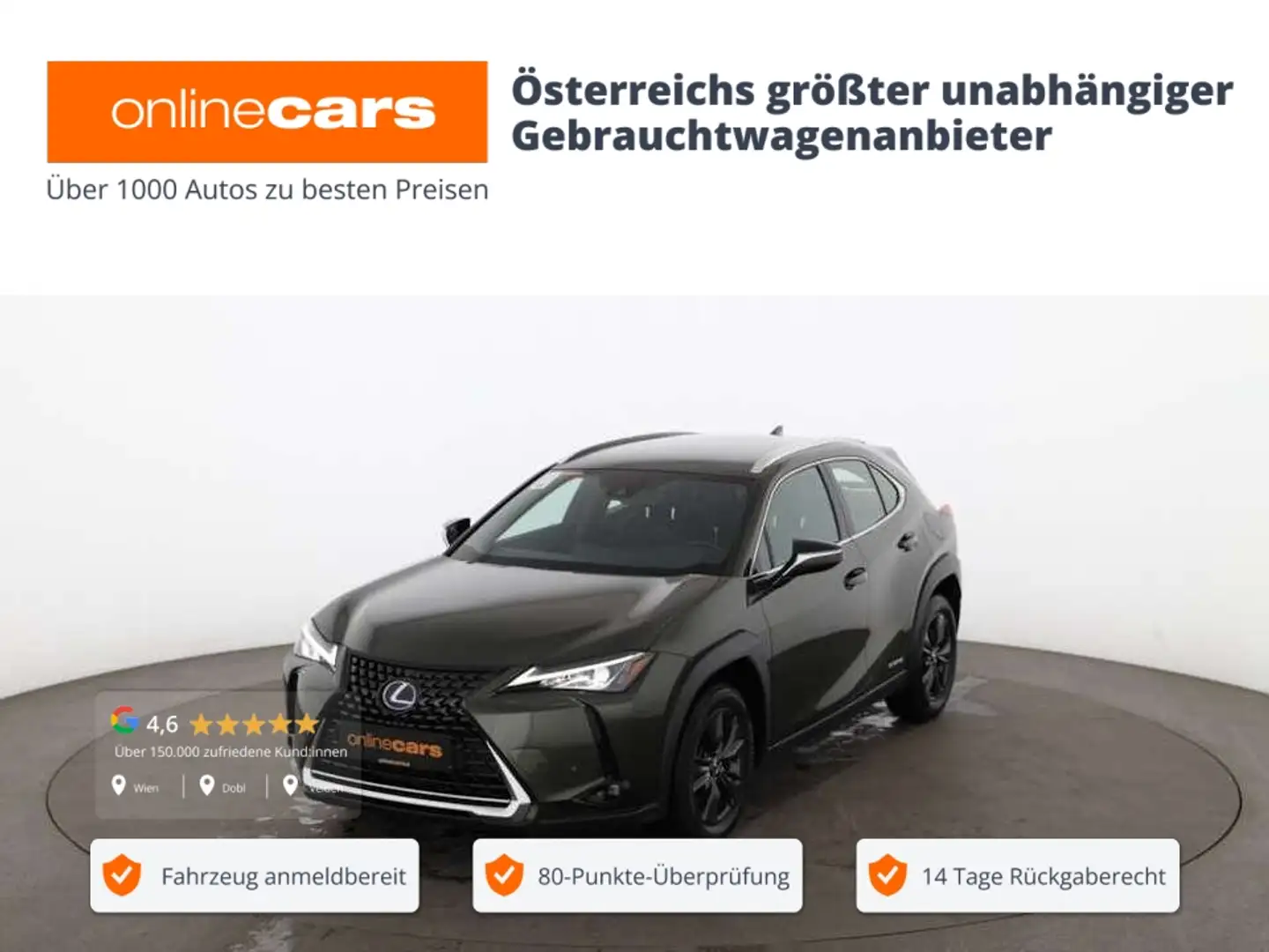 Lexus UX 250h Business Aut LED RADAR LEDER NAVI R-CAM Зелений - 1