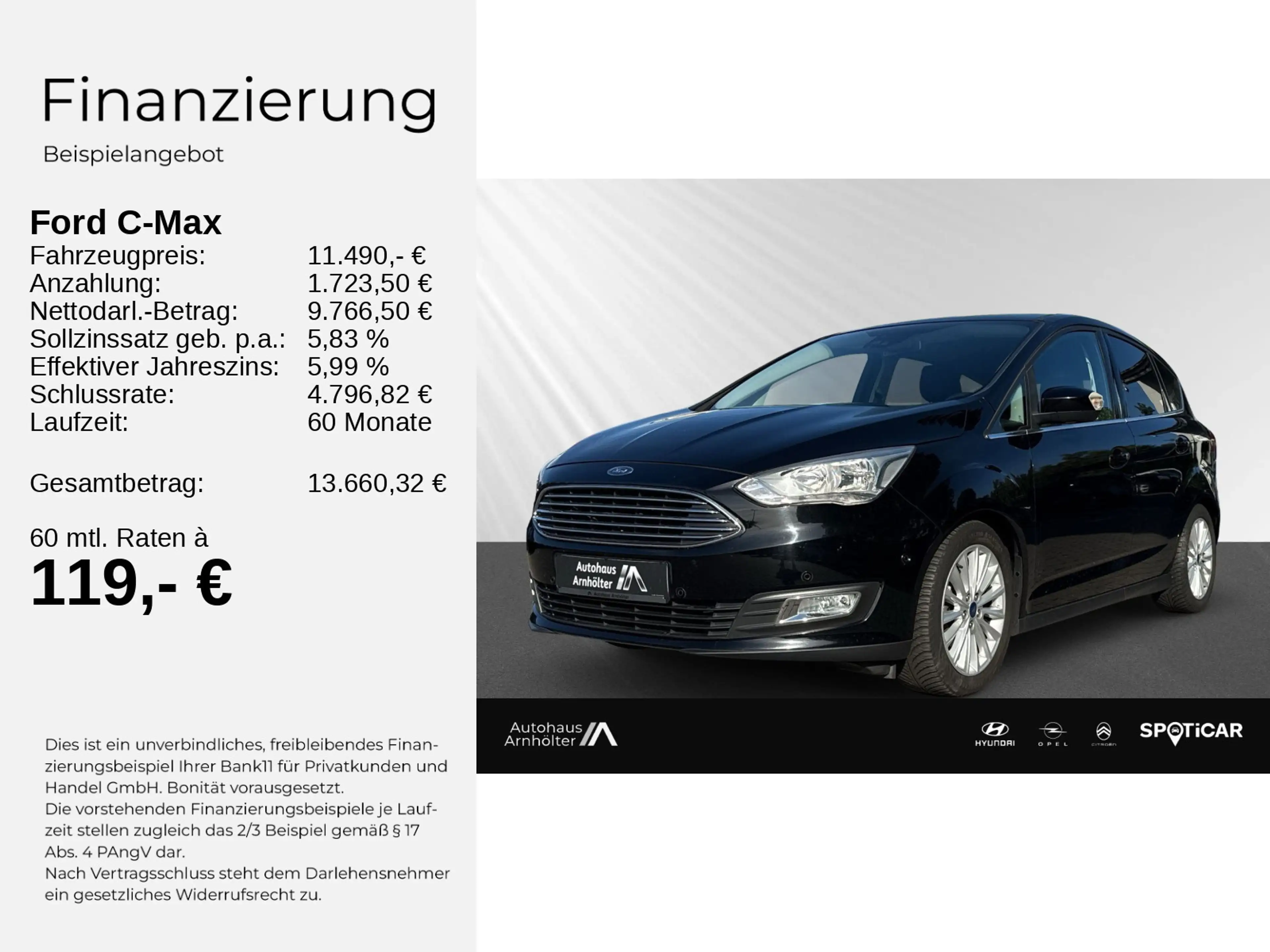Ford C-Max 1.0 EcoBoost 125PS 6G Titanium S/S+NAV+KAM — photo 2