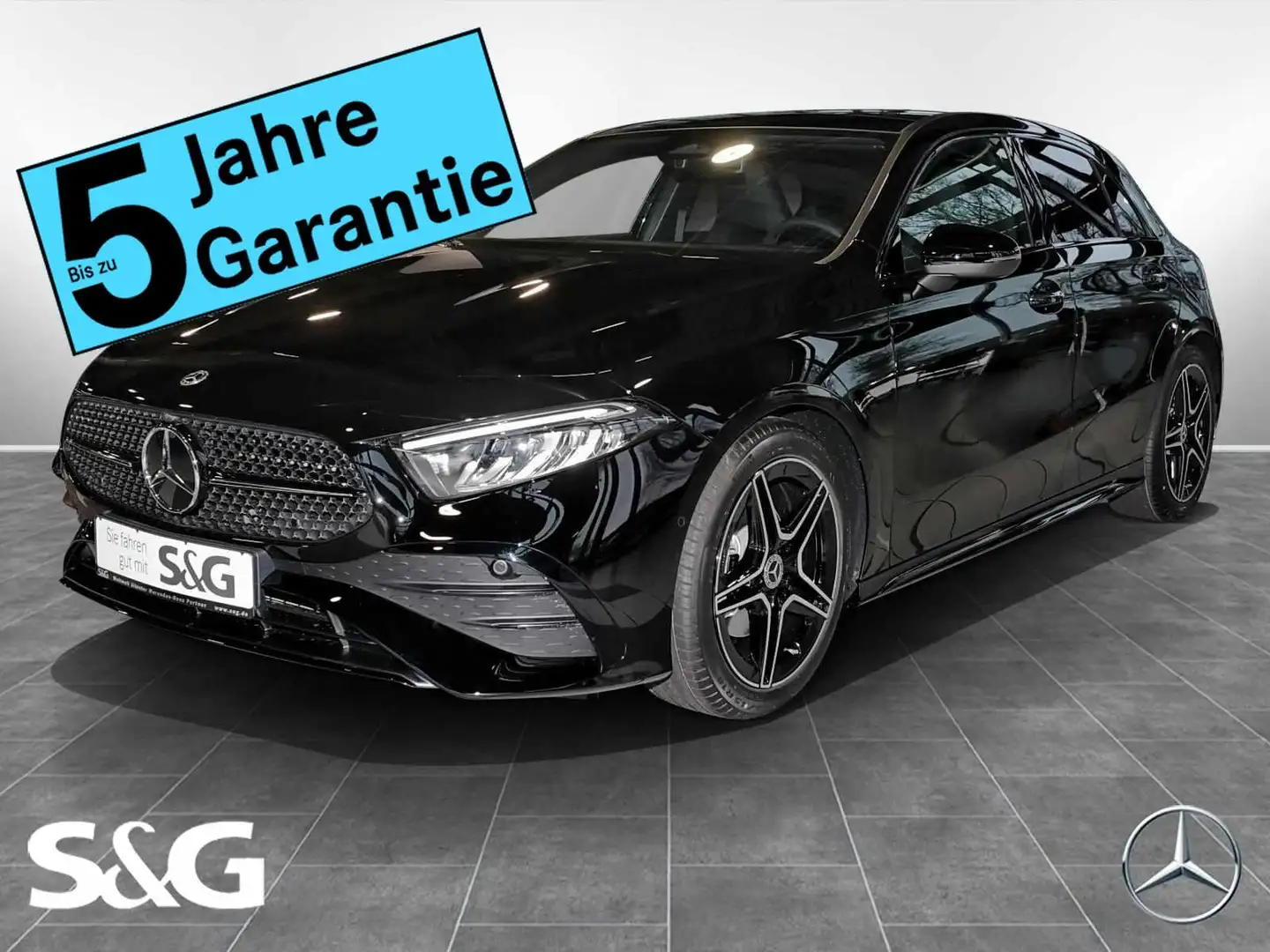 Mercedes-Benz A 200 AMG MBUX+RüKam+LED+Pano+Distronic+Totwink Schwarz - 1