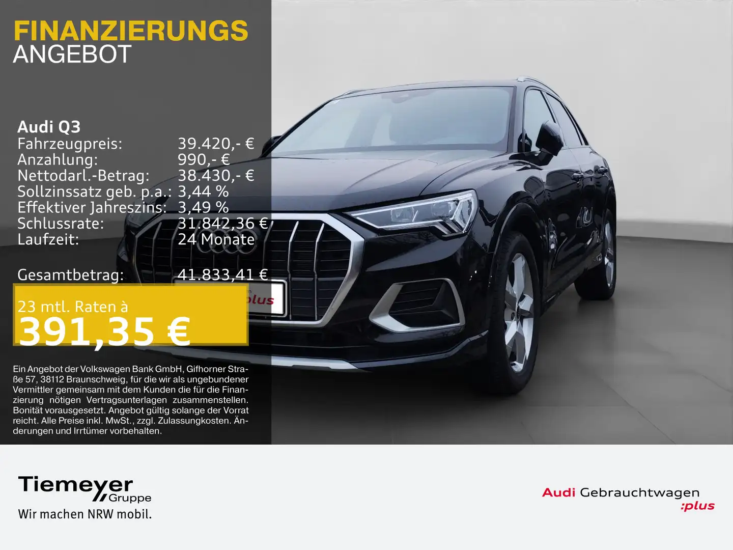 Audi Q3 35 TFSI S LINE LM19 AHK NAVI+ LED Schwarz - 1