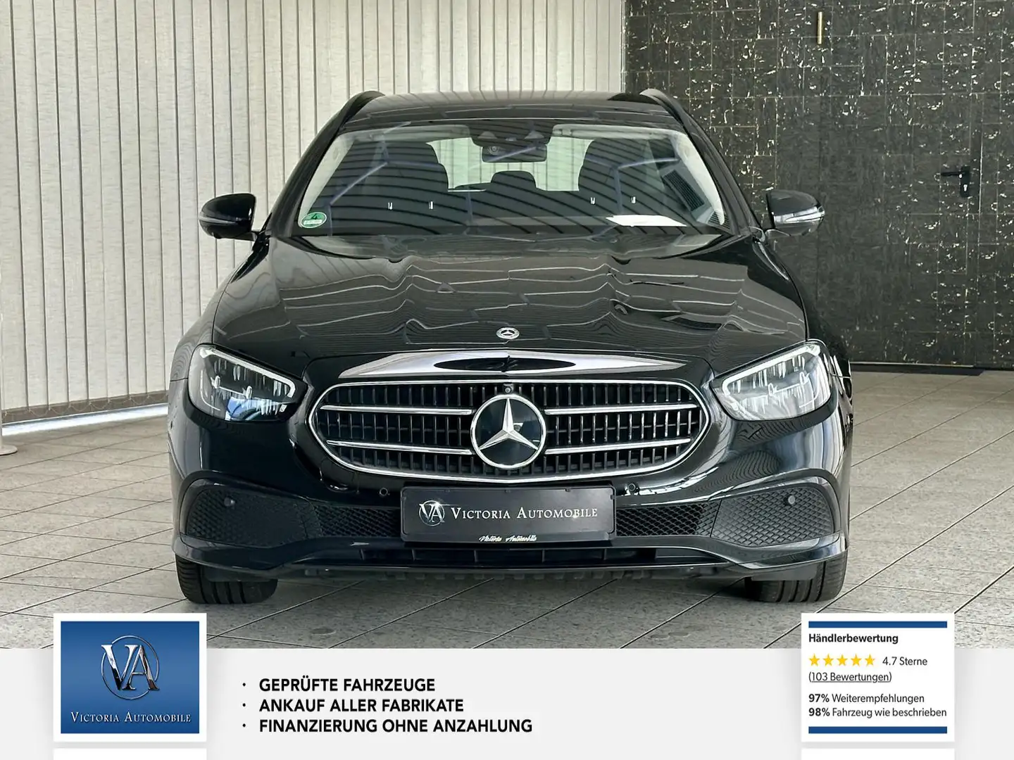 Mercedes-Benz E 300 de 1 Hand. nur 32900km.Avangarde Schwarz - 2