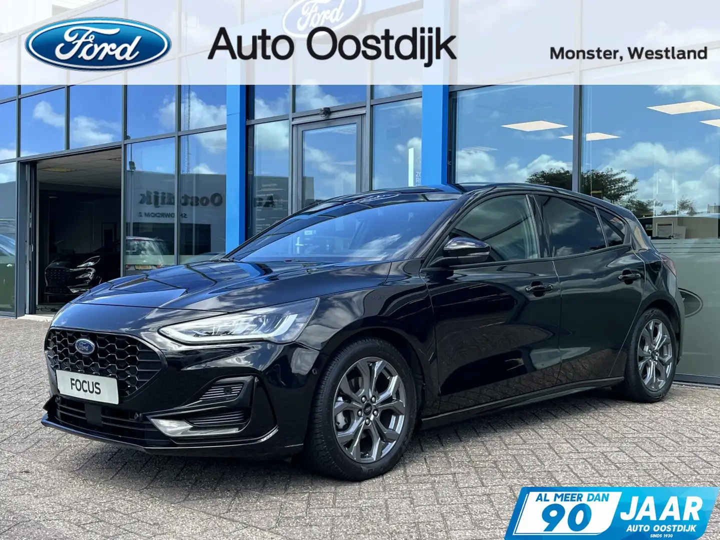 Ford Focus 1.0 EcoBoost Hybrid ST Line 125PK Winterpack Cruis Zwart - 1