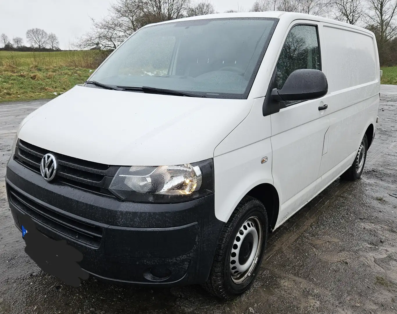Volkswagen T5 Transporter Transporter T5 2.0 TDI Heckflügeltüren mit TüV fährt gut Weiß - 1