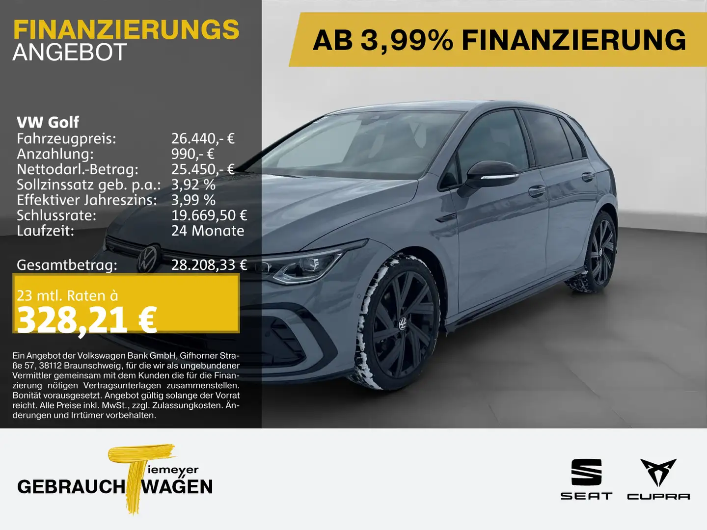 Volkswagen Golf 1.5 eTSI DSG R-LINE BLACK LM18 LED+ ASSIST Grau - 1