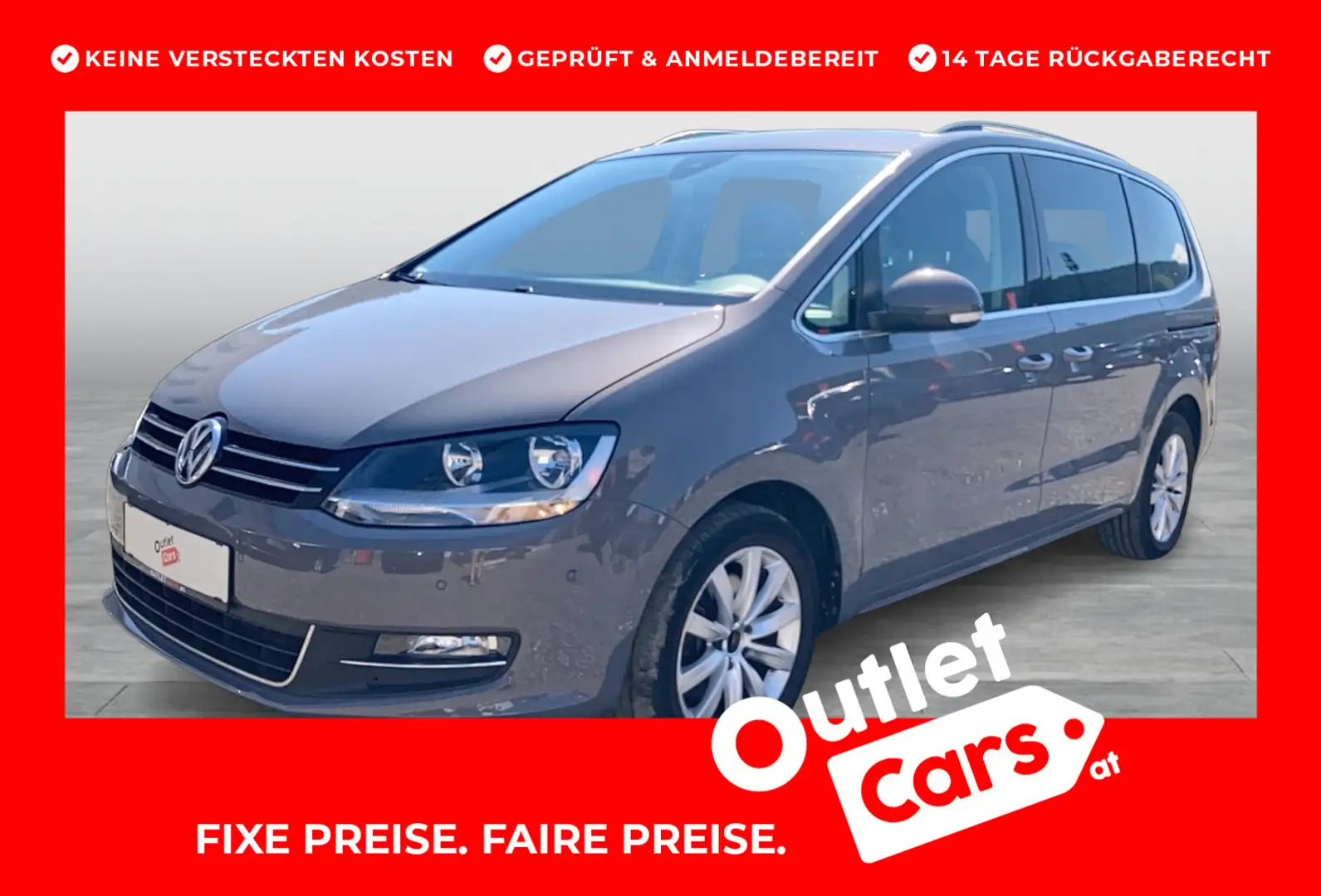 Volkswagen Sharan Business+ TDI SCR 7-Sitzer Сірий - 1