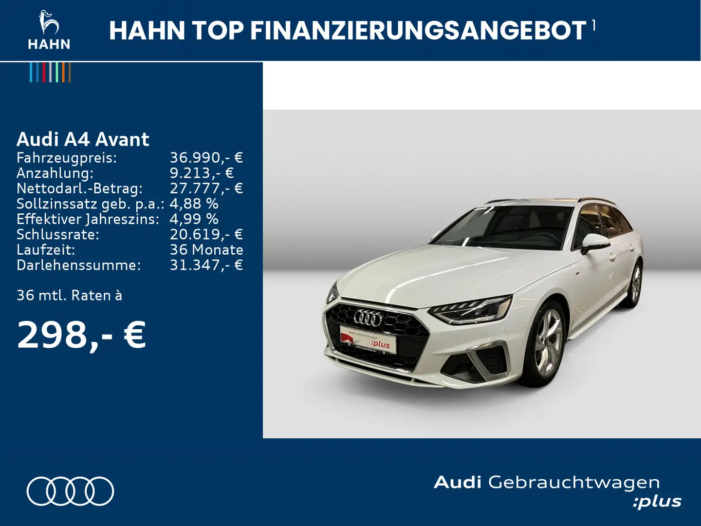 Audi A4 35 TFSI S line AHK Virtual Busin LED Ca Weiß - 2