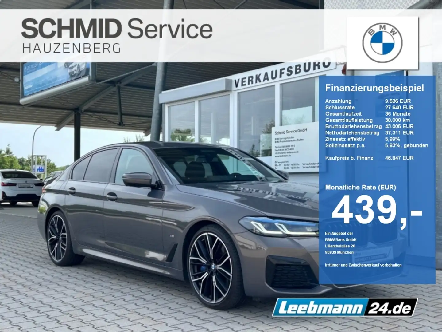 BMW 540 d xDrive Lim. M-Sport AHK/StHz/HK 2.J.GARANTIE Grau - 1