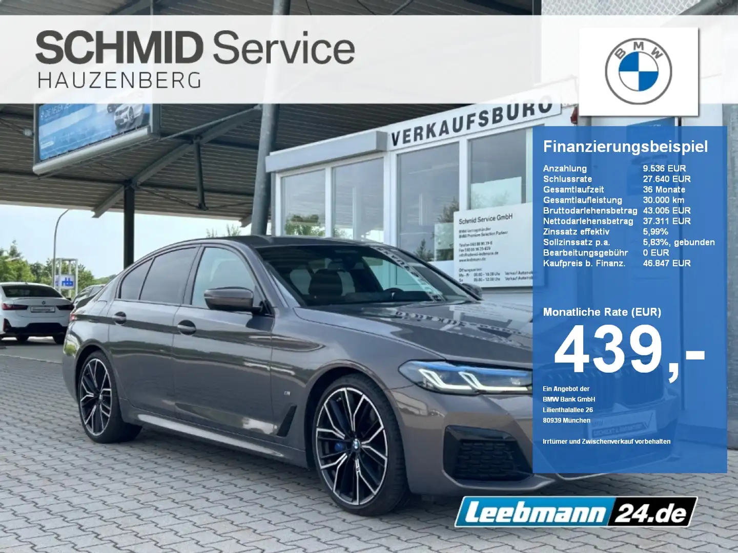 BMW 540 d xDrive Lim. M-Sport AHK/StHz/HK 2.J.GARANTIE Grijs - 1